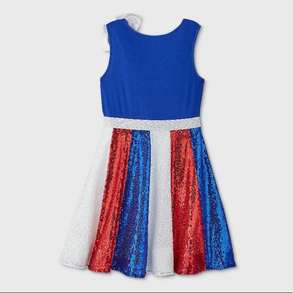 NWT JoJo Siwa Patriotic Sequin Dress - Picture 2 of 6